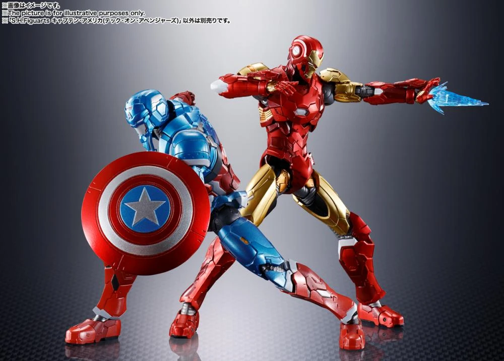 Bandai Tech-On Avengers S.H.Figuarts Tech-On Captain America 20 Bandai Tech-On Avengers S.H.Figuarts Tech-On Captain America - Image 18